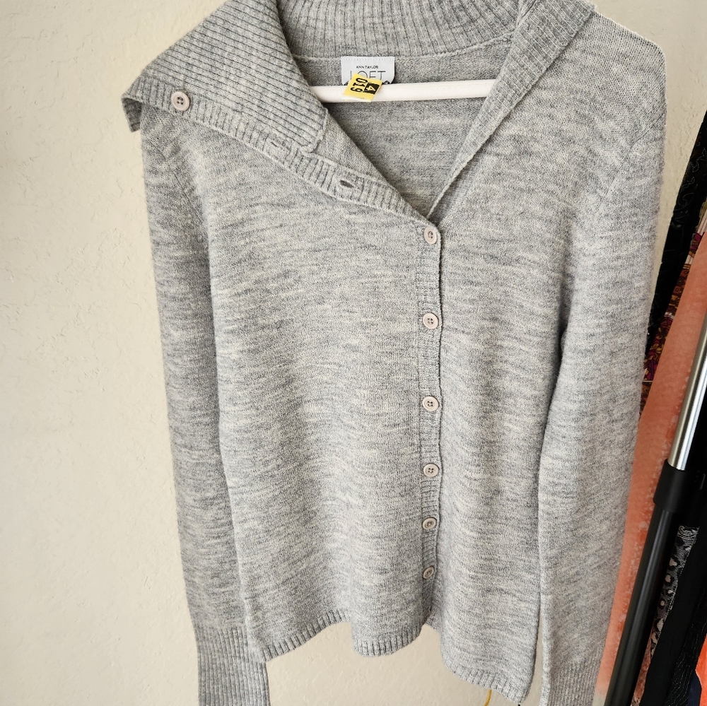 Gray off the shoulder sweater